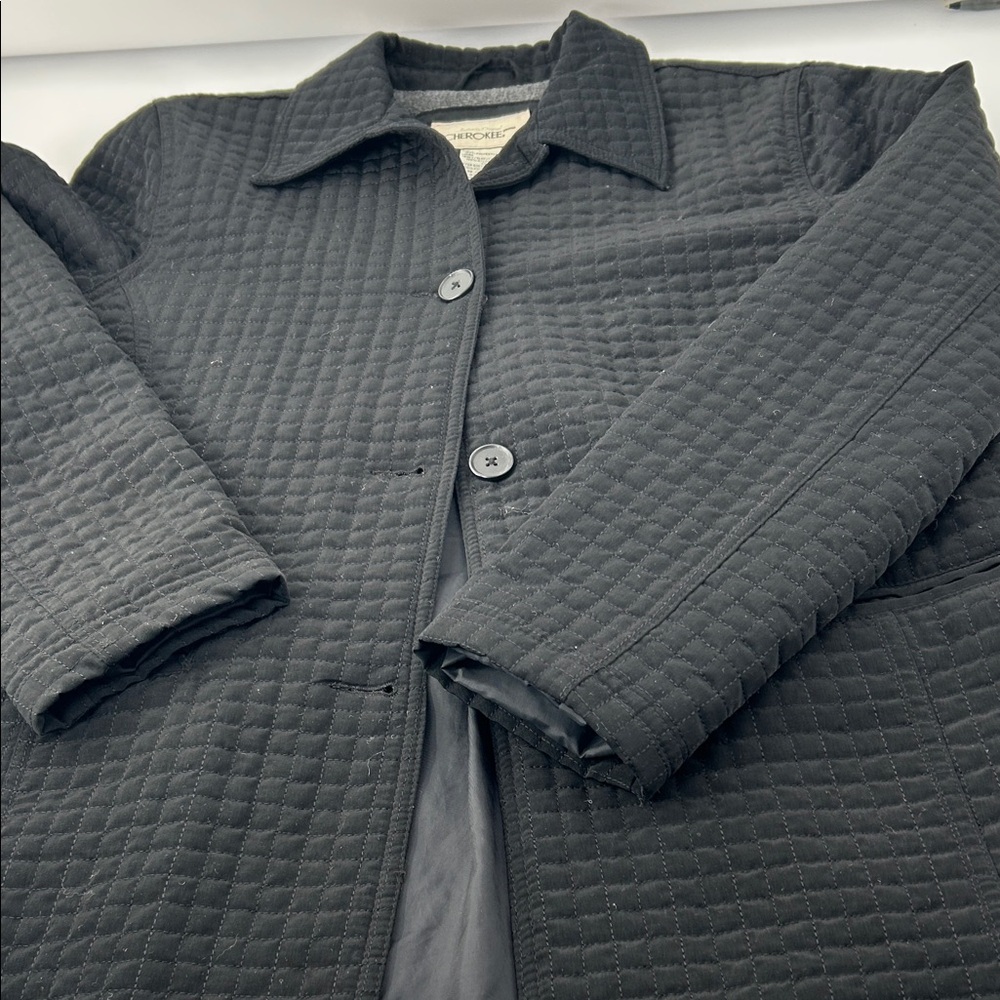 Cherokee Women's Black Quilted Utility Jacket